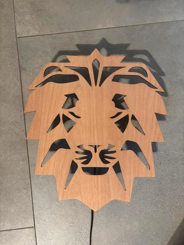 Wandlamp leeuw hout kind