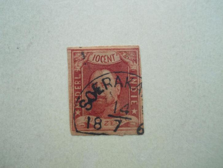 Nederlands Indie 1864 Koning Willem III Nvph.1 gestempeld, Postzegels en Munten, Postzegels | Nederlands-Indië en Nieuw-Guinea
