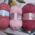 3 bollen wol, gemengd roze, Ophalen of Verzenden, Nieuw, Breien of Haken, Wol of Garen