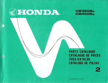 Honda CB350 Sg - CB540 Sg Parts Catalogue (2616z) beschikbaar voor biedingen