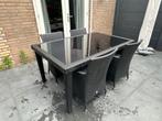 Tuinset 160x100cm + 4 stoelen, kussens Gardena, Ophalen of Verzenden, Kunststof, Tuinset