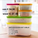 TUPPERWARE Diepvriesdozen set 5-delig IGLOO Colour, Ophalen of Verzenden, Nieuw, Overige typen