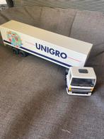 Vintage Unigro Vrachtwagen Speelgoedmodel DAF Truck Wit Blau, Antiek en Kunst, Ophalen of Verzenden