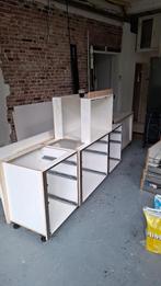 Vijf keukenkasten (zonder blad), Huis en Inrichting, Keuken | Keukenelementen, Ophalen, Gebruikt, Wit, 50 tot 100 cm