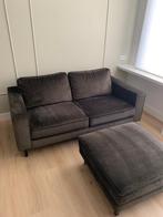 WOOOD Robin bank 2,5 zits + hocker | fluweel warmgroen, Ophalen, 150 tot 200 cm, Tweepersoons, 75 tot 100 cm