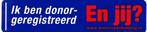 Sticker donorcodicil (5) - Ik ben donorgeregistreerd, Verzenden, Zo goed als nieuw, Overige typen