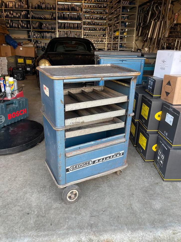 Gedore Gereedschapswagen - Vintage Werkplaatsinrichting, Auto diversen, Autogereedschap, Gebruikt, Ophalen