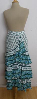 Prachtige groene maxi stroken print rok van Sandro! 36, Kleding | Dames, Rokken, Verzenden, Zo goed als nieuw, Maat 36 (S), Onder de knie