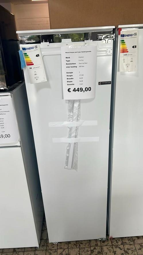 Hisense deur op deur koeling inbouw nieuw, Witgoed en Apparatuur, Koelkasten en IJskasten, Zo goed als nieuw, Met aparte vriezer