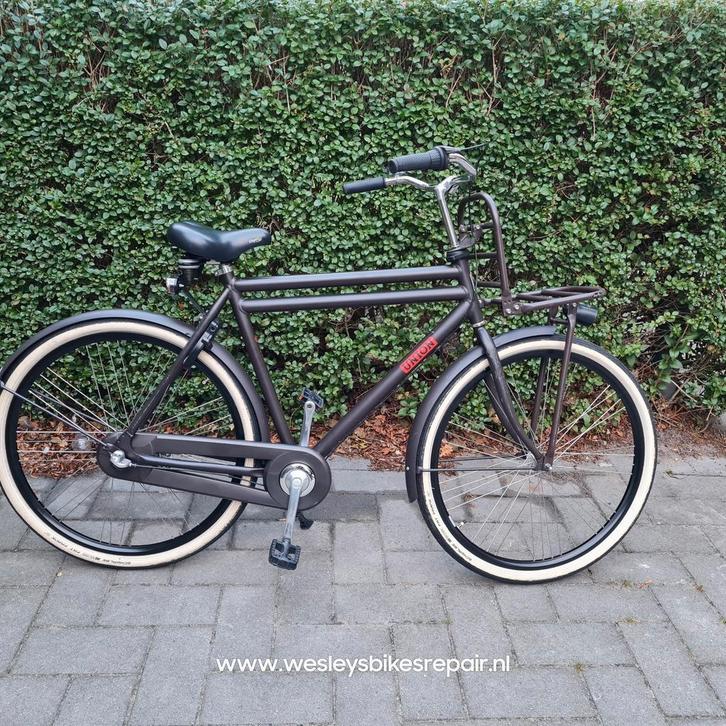 Union Load transport 59cm/3versn/batt verl/mat bruin, Fietsen en Brommers, Fietsen | Heren | Herenfietsen, Zo goed als nieuw, Overige merken