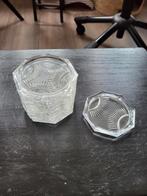 12 glazen onderzetters, Ophalen of Verzenden, Zo goed als nieuw, Glas of Kopje