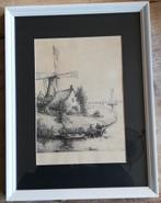 E. Blom, Wassende vrouw. Ca 1875/1900. Litho. 32/42 cm., Antiek en Kunst, Ophalen