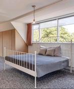 Ikea Leirvik metalen bed incl. lattenbodems en matras, Ophalen, Wit, 200 cm, Metaal