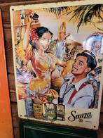Vintage Sauza Tequila Reclamebord van Blik, Antiek en Kunst, Ophalen of Verzenden