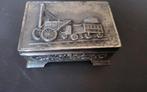 Mooie oude  verzilverde metalen  doos, Ophalen of Verzenden