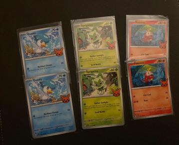 Pokemon Kaarten Set - Quaxly, Sprigatito, Fuecoco beschikbaar voor biedingen