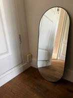 Moderne ovale spiegel met zwarte rand, Ophalen, Minder dan 50 cm, Zo goed als nieuw, Minder dan 100 cm
