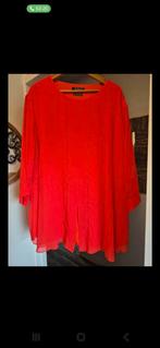 Koraalrood/oranje semitransparant tuniekblouse Verpass mt54, Verpass, Blouse of Tuniek, Ophalen of Verzenden, Zo goed als nieuw