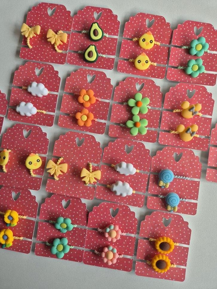 Grote set van 18 kinder haarelastiekjes (2 per kaartje), Kinderen en Baby's, Kindermode-accessoires, Nieuw, Ophalen of Verzenden