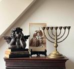 Antieke Menorah Kandelaar, Antiek en Kunst, Ophalen of Verzenden, Koper of Brons
