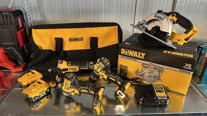 DeWalt Combiset / 4 apparaten / Lader / 2 Accus, Auto diversen, Autogereedschap, Nieuw, Ophalen