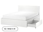 IKEA Malm bed wit incl 2 lades 140x200cm, Huis en Inrichting, Slaapkamer | Bedden, Gebruikt, Ophalen of Verzenden, 140 cm, Wit