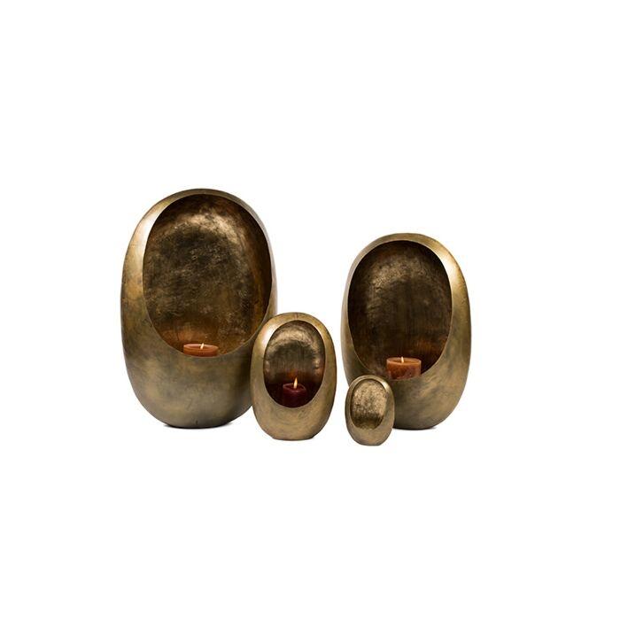 Gouden Standing Egg XL - gold 49 x 28 x 74 cm, Nieuw, Ophalen of Verzenden, 75 cm of meer, Kandelaar