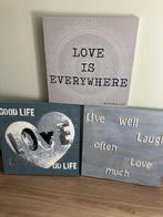 RIVERDALE Canvas schilderijen met leuke teksten, Ophalen, 50 tot 75 cm, Zo goed als nieuw, Schilderij