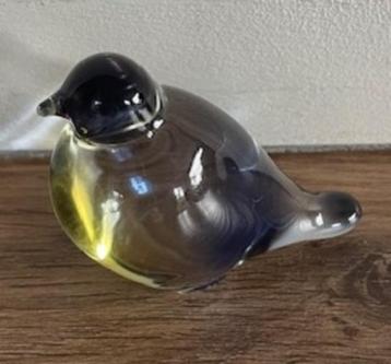 Handeland Glassverk glazen vogeltje – blauw/geel Noorwegen beschikbaar voor biedingen