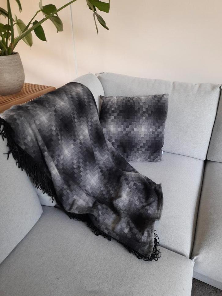 HKliving sierkussen en plad, Huis en Inrichting, Woonaccessoires | Kussens, Zo goed als nieuw, Zwart, Vierkant, Ophalen of Verzenden