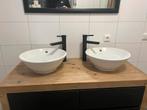 Badmeubel inclusief waskommen en kranen, Huis en Inrichting, Badkamer | Badkamermeubels, Ophalen, 100 tot 150 cm, Minder dan 100 cm
