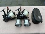 2 x Daiwa infinity x 5500 big pit baitrunner molens + spoele, Ophalen of Verzenden, Gebruikt, Molen