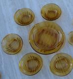SET 15 x Hermanova Hut Amber Glas Art Deco Sklo Square Eye, Ophalen of Verzenden