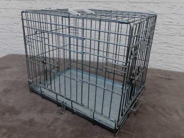 Metalen bench 50 cm x 33 cm, Dieren en Toebehoren, Hondenbenches, Gebruikt, Ophalen
