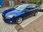 Ford Focus 1.0 Ecoboost 92KW Wagon 2014 Blauw, Auto's, Zwart, USB, Blauw, Origineel Nederlands