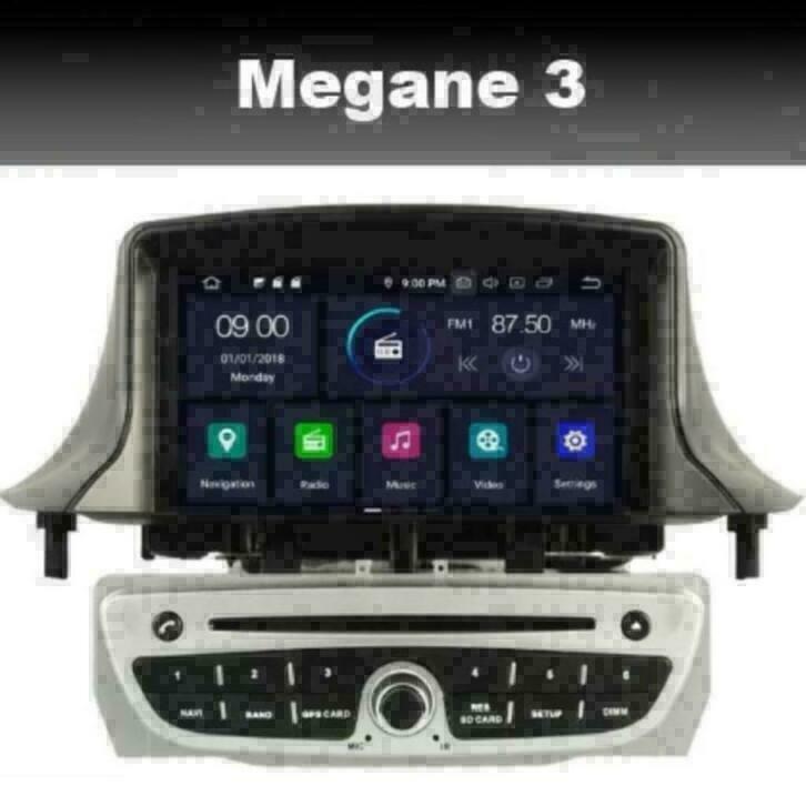 Renault Megane 3 radio navigatie android 10 wifi dab+ 64Gb, Auto diversen, Autoradio's, Ophalen of Verzenden