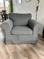 Grijze IKEA Ektorp fauteuil, Gebruikt, Stof, 75 tot 100 cm, 100 tot 125 cm