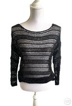 Mooie glittertrui van Scapa sports S/M, Maat 38/40 (M), Scapa Sports, Zwart, Ophalen of Verzenden