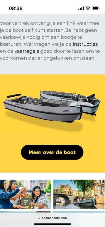Voucher 4 uur varen in Amsterdam met elektrische sloep! beschikbaar voor biedingen