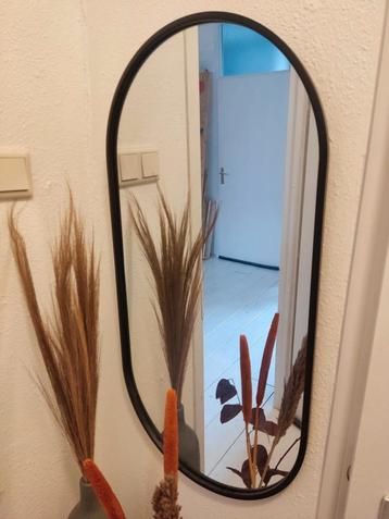 Ovale Spiegel met Zwarte Rand 80x40 cm beschikbaar voor biedingen