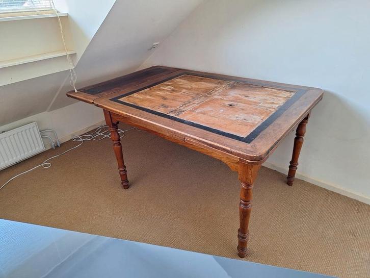 Antieke Uitschuifbare Tafel, Huis en Inrichting, Tafels | Eettafels, Gebruikt, 100 tot 150 cm, 100 tot 150 cm, Vier personen, Rechthoekig