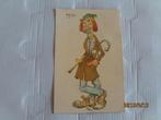 oude ansichtkaart mannetje met wandelstok, Ophalen of Verzenden, 1920 tot 1940, Gelopen
