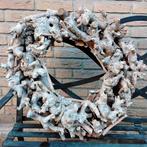 Grote decoratieve houten krans doorsnee 60 cm, Huis en Inrichting, Woonaccessoires | Kransen, Ophalen of Verzenden, Zo goed als nieuw