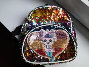 Te koop zgan Pailletten meisjes rugzak hoorn pop  beschikbaar voor biedingen