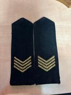 Set rangen sergeant geweven uitvoering marine mariniers, Verzamelen, Ophalen of Verzenden, Marine, Nederland, Embleem of Badge