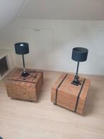 Nachtjekastjes  met lampjes, Gebruikt, Minder dan 45 cm, Ophalen of Verzenden, Minder dan 55 cm