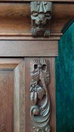 Authentieke Groenlose Kast – Massief eiken & unieke zuilenn, Huis en Inrichting, Kasten | Ladekasten, Ophalen, 1 of 2 laden, 150 tot 200 cm