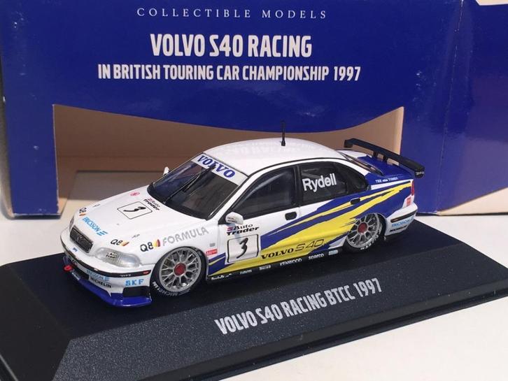 Volvo S40 BTCC 1997. Rydell en Burt. Volvo doosje 1:43, Hobby en Vrije tijd, Modelauto's | 1:43, Nieuw, Auto, MiniChamps, Ophalen of Verzenden