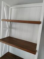 Wit houten wandrek met Teak, Ophalen, Zo goed als nieuw