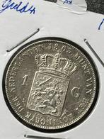 Schitterende gulden 1863, Postzegels en Munten, Munten | Nederland, Zilver, 1 gulden, Ophalen of Verzenden, Koning Willem III
